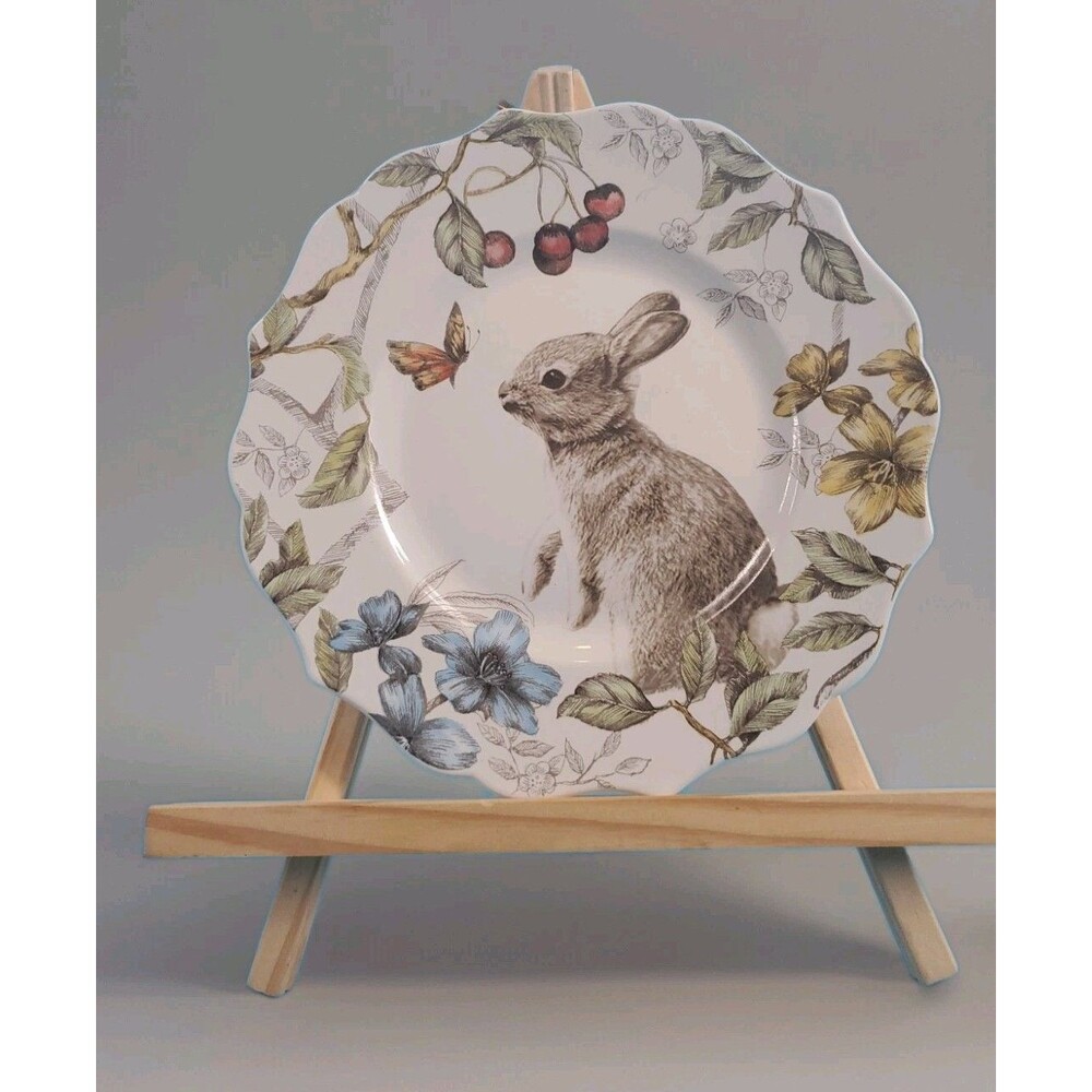 Sofie The Bunny Porcelain Salad Plate Pier 1 Imports Scalloped Discontinued 8.5"
